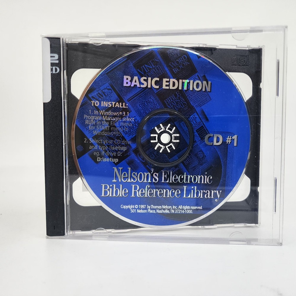Nelsons Electronic Bible Reference Library CD-ROM (1997) 2-Disc Windows 95