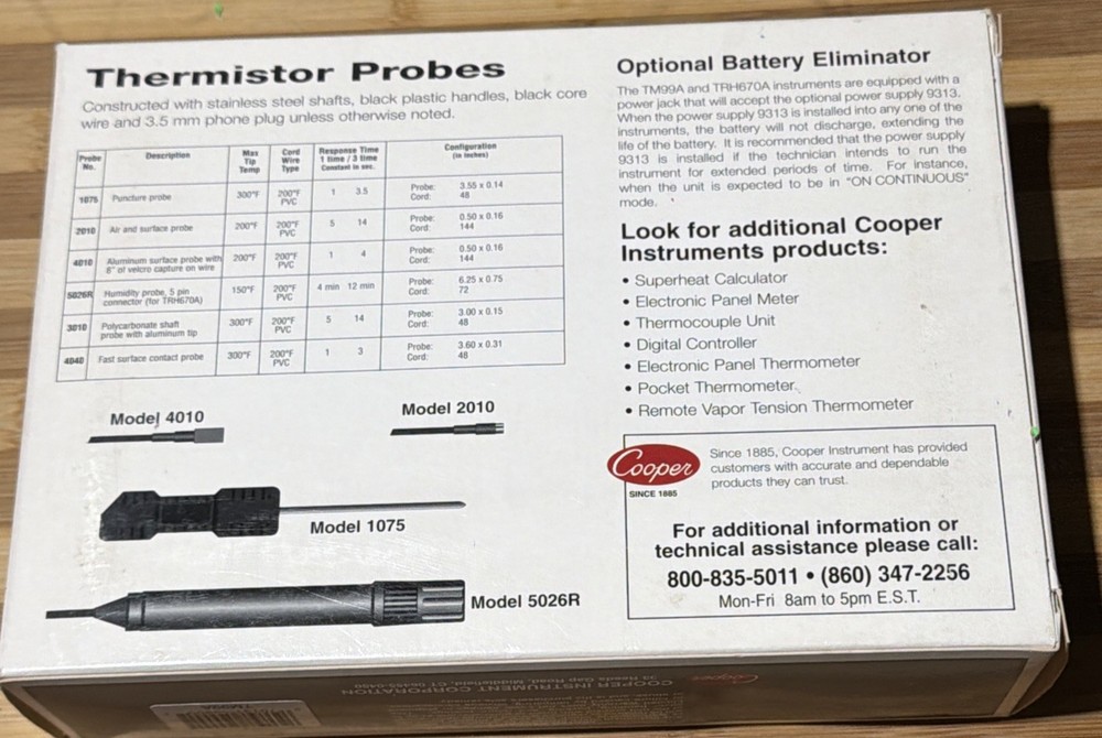 Cooper-Atkins TM99A Digital Thermistor Thermometer