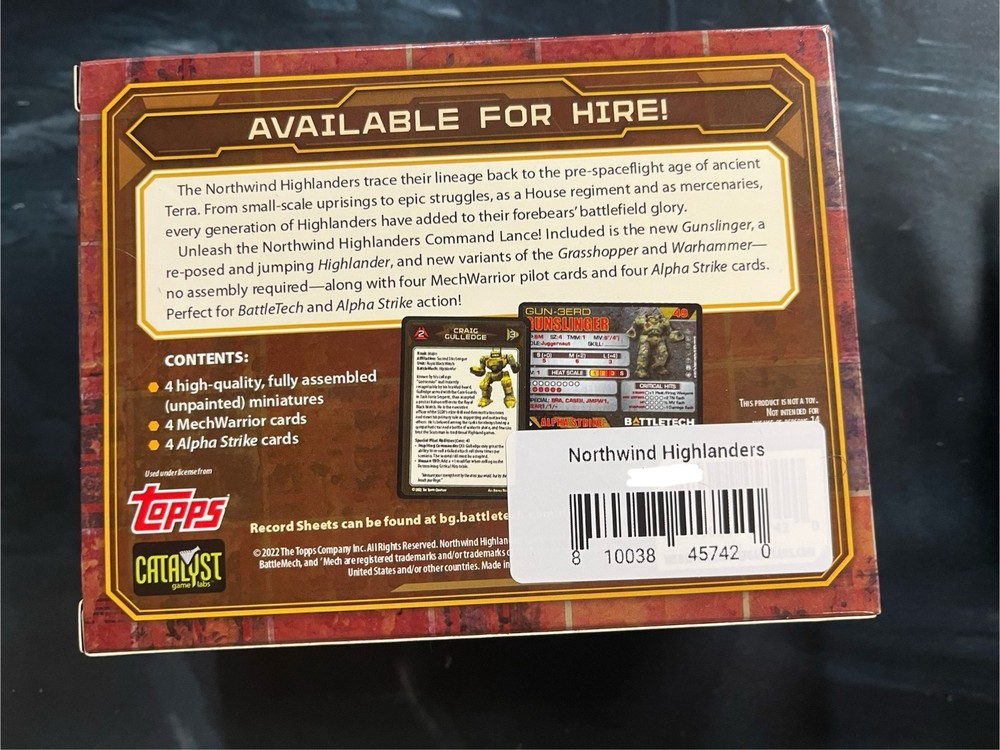 BattleTech Northwind Highlanders Command Lance CAT 35767