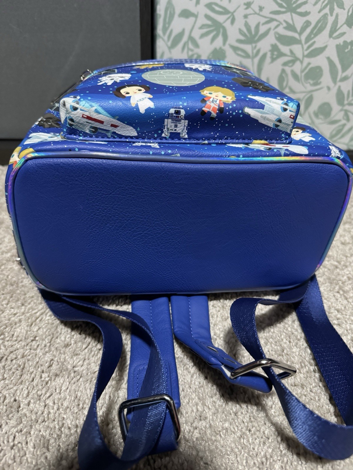 Star Wars Disney Parks Iridescent Loungefly Chibi Backpack Death X-Wing Leia EUC