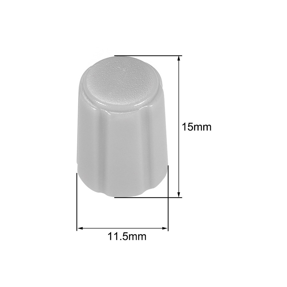 4mmx6mm Potentiometer Control Knobs Grey for Electric Guitar, 10pcs