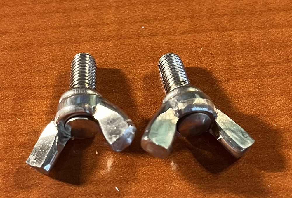 M5 (5 MM) CB Radio Mounting Bracket Knobs - Wing Type Silver - Qty 2 (pair)