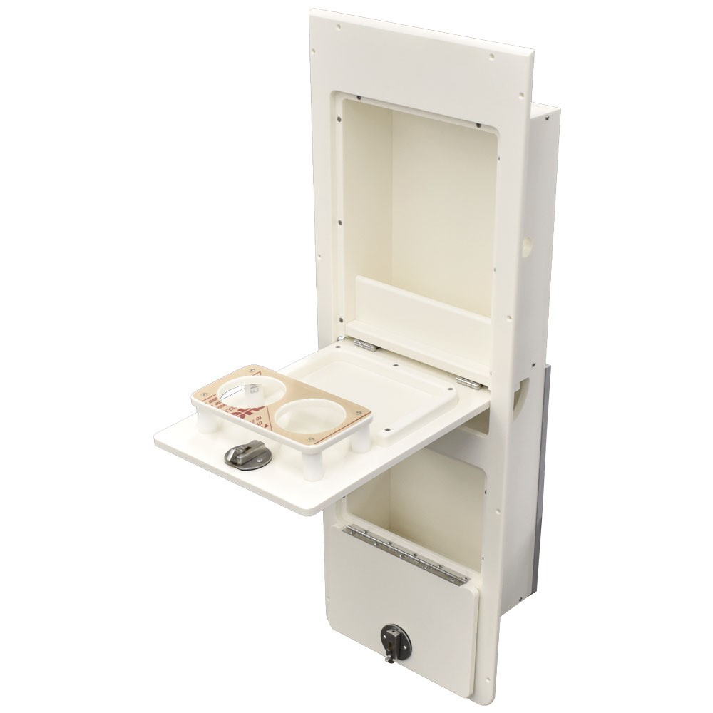 Scout Boat Helm Flip Down Table | 245 Abaco Storage Hatch