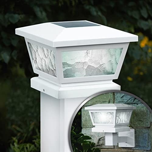 Fairmont Solar Post Cap, FS100W, White - High Performance, Energy Efficient,