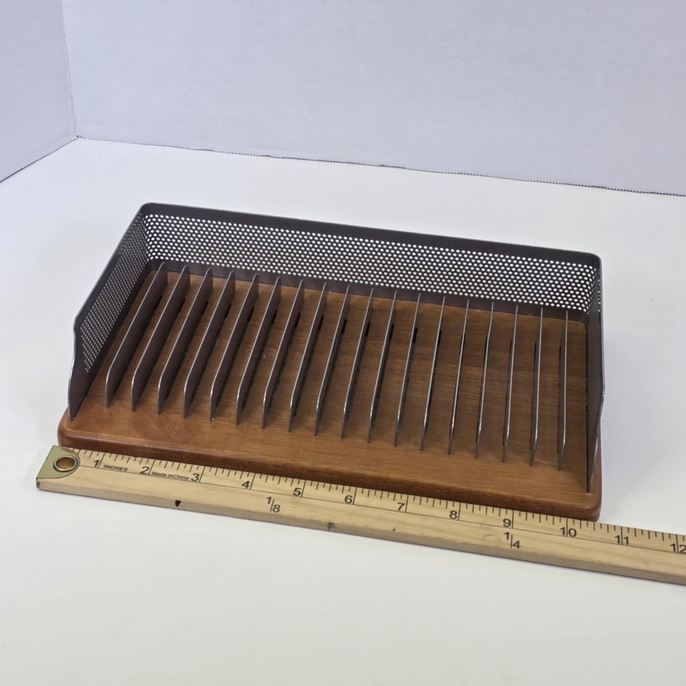 Eldon Expressions Workspace Solid Wood And Steel Adjustable Cd Holder