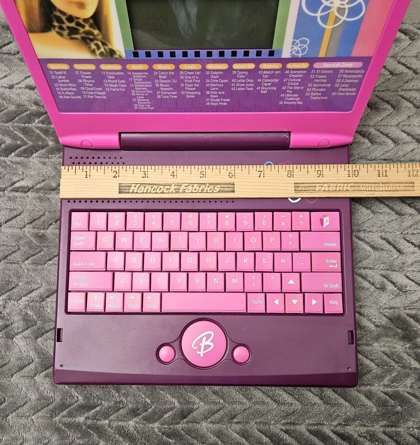 Y2K-VTG Mattel Barbie B-Book Laptop No Mouse Works Great!