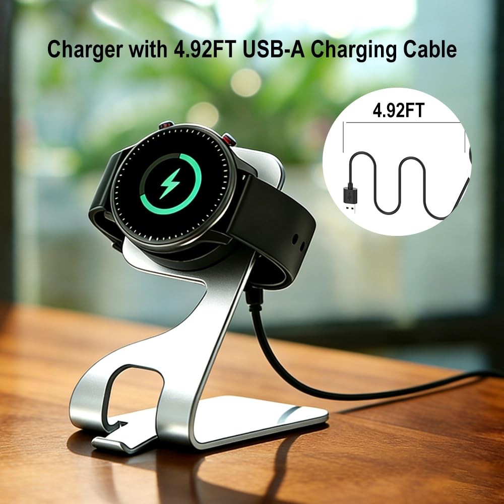 KETOPKIN USB Cable Charging Docks for Amazfit Active,Active Edge,Bip Gray