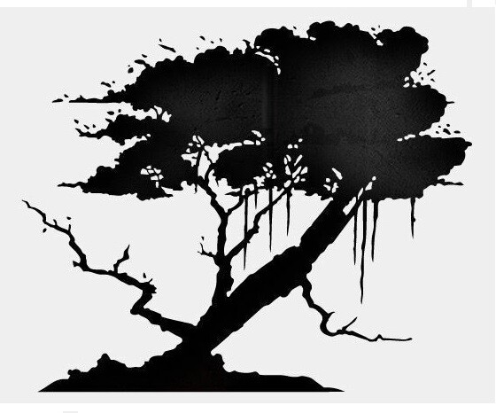 2pc OAK TREE Stencil Large Template Airbrush Paint #26