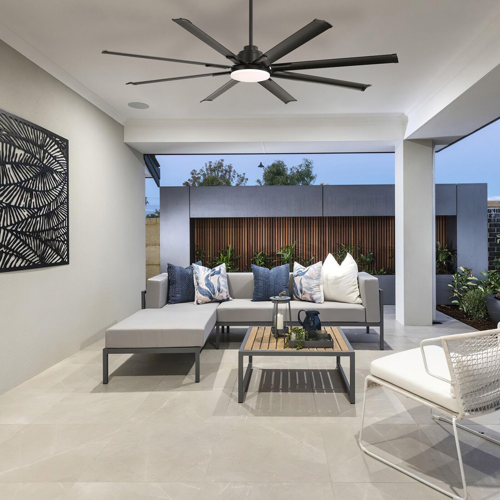 Sofucor 72'' Large Smart 8 Blades Ceiling Fan LED Light Remote Control Timer APP