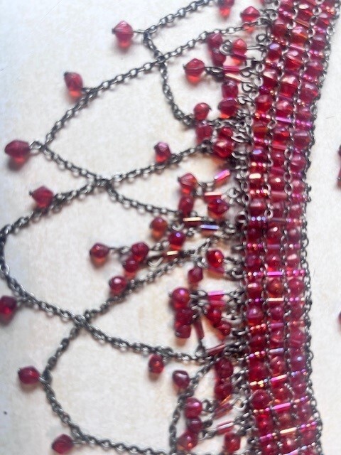 Reenactment Necklace & Earring Set Red