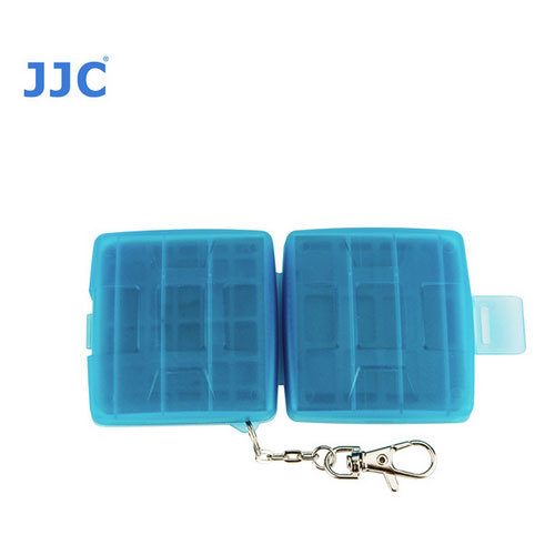 JJC MC-10B Memory Card Case fits 2 SD 2 MSD 2 SIM 2 Micro SIM 2 Nano SIM Blue +