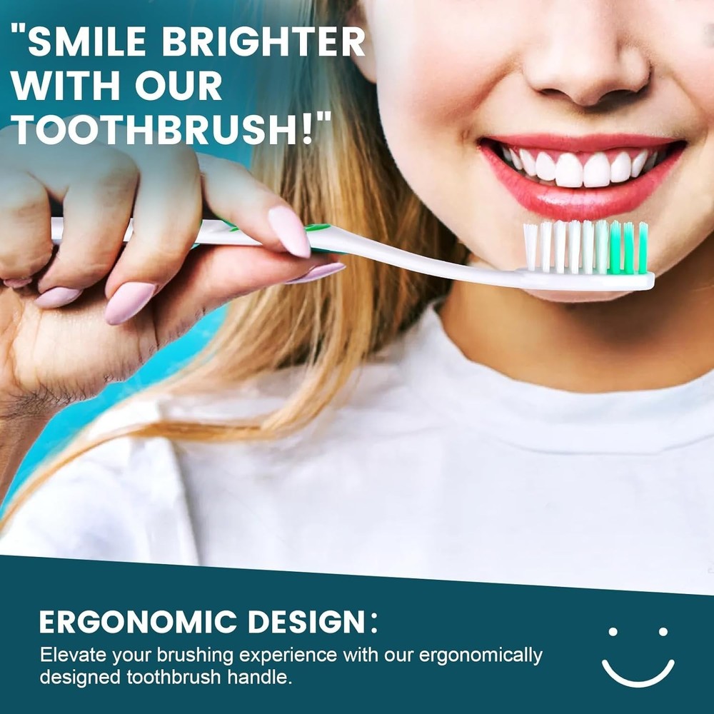 600 PCS Premium Toothbrushes Bulk, Individually Wrapped Toothbrushes, Disposable