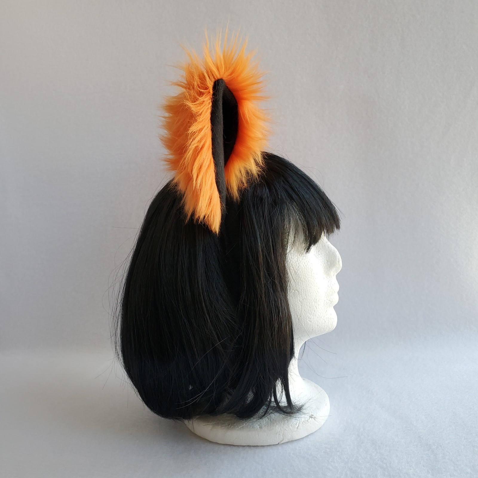 Orange WOLF EARS furry HEADBAND dog anime cat cosplay fox Halloween costume