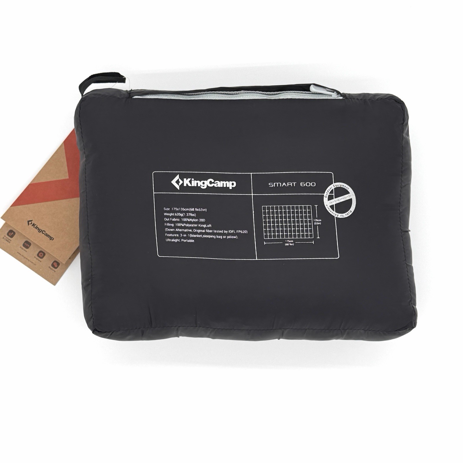 KingCamp Smart 600 Camping Blanket Ultralight Packable Down Alternative Wearable