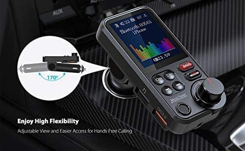 Car FM Wireless Transmitter , Strong Microphone Wireless Car Adapter