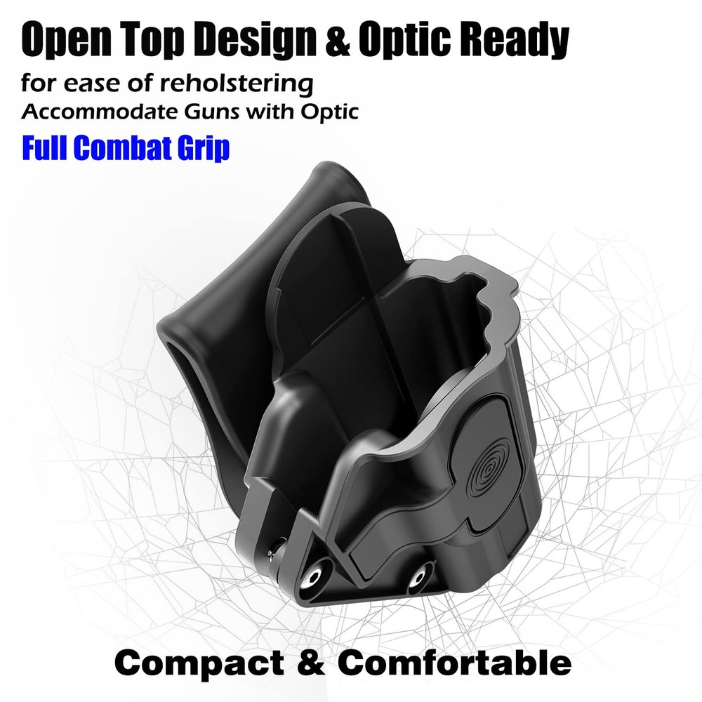 Hellcat Pro OWB Paddle Holster Springfield Hellcat 9mm Micro-compact Optic Ready