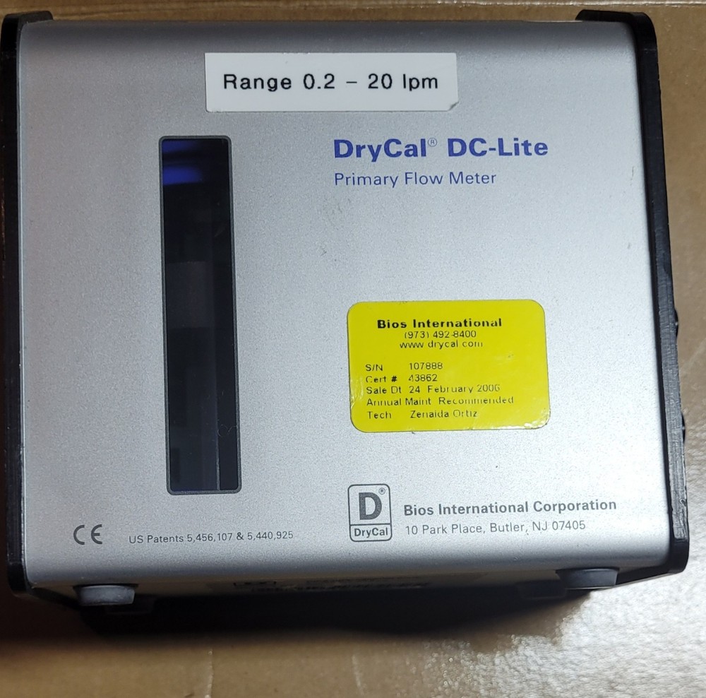 Bios DryCal DC-Lite Primary Flow Meter DCL-MH UNTESTED Power ON