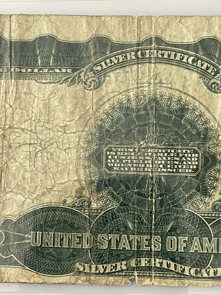 Large Bill 1899 Silver Certificate One Dollar Black Eagle