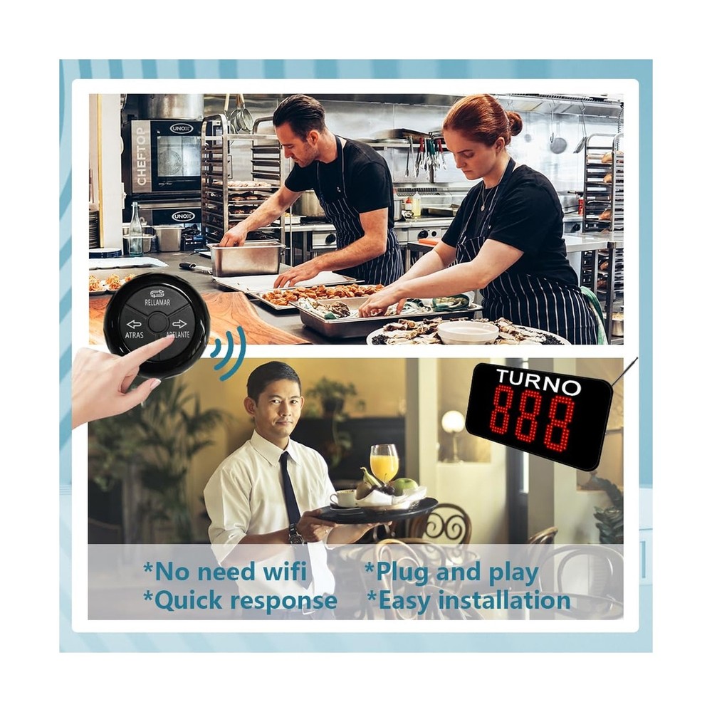 Take a Number System Waiting Number System Queue Wireless Calling System with...