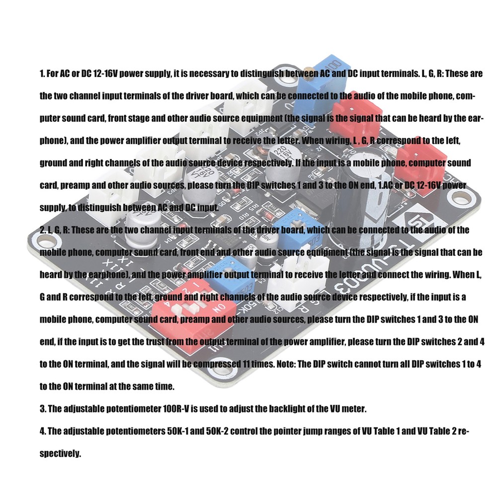 TS VU003 VU Meter Driver Board Adjust VU Meter Driver Panel Backlight