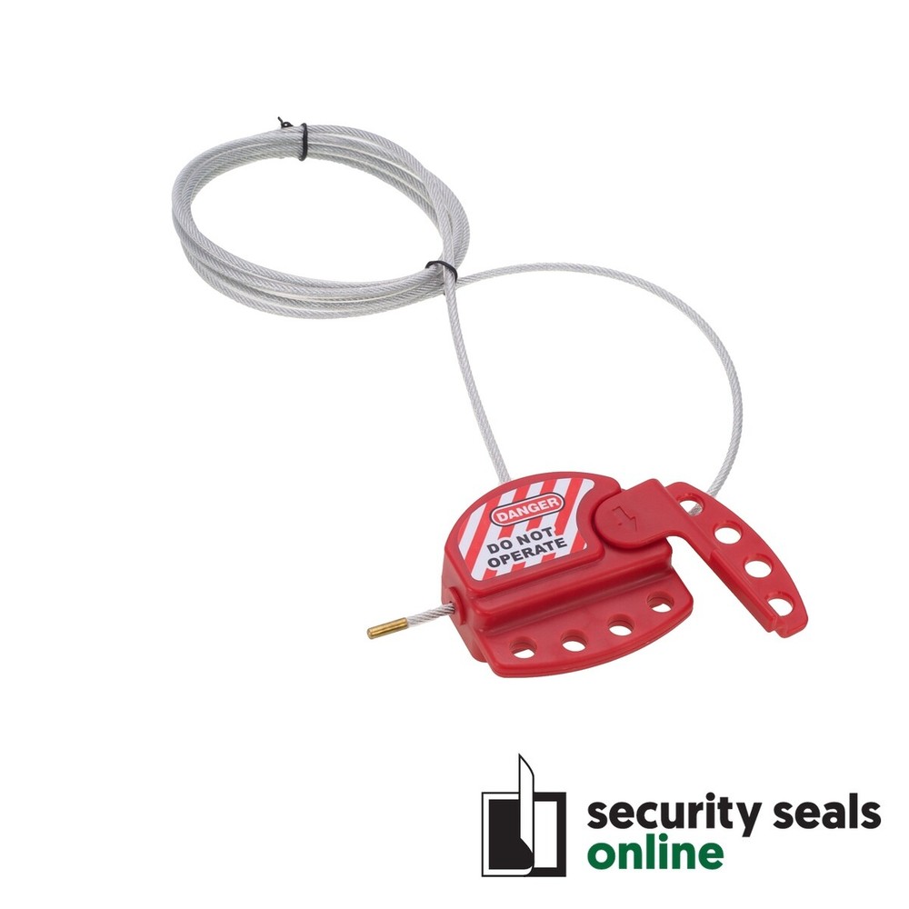2m Adjustable Cable Lockout Device, 4mm diameter cable