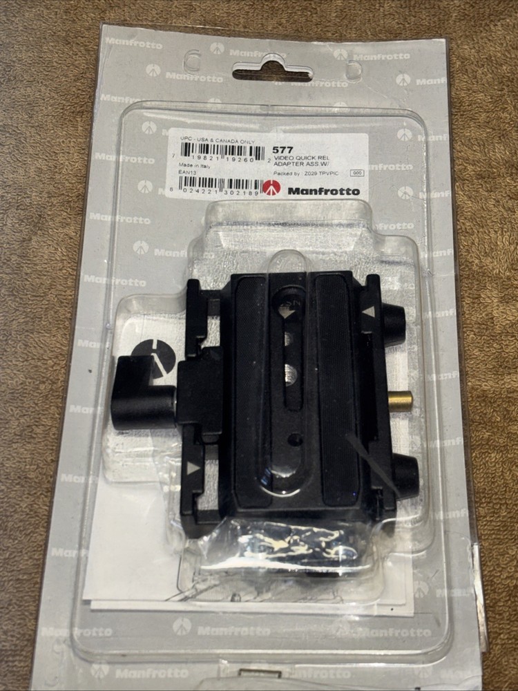 Manfrotto 577 Quick Release Adapter with Sliding Plate, with Quick Safety Lock