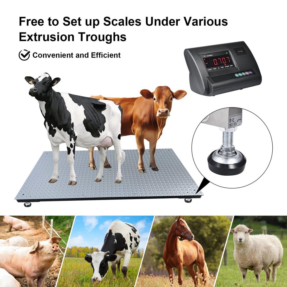 10,000lb Precision Floor Scale Kit/Livestock Scale Kit with Indicator