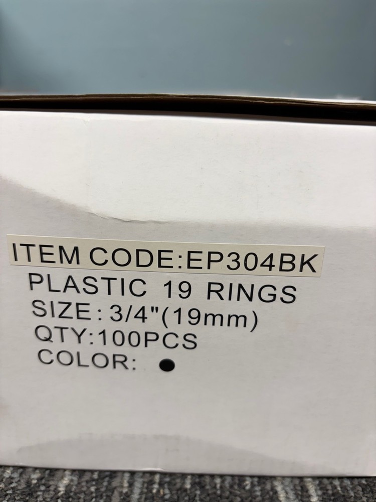 100 Pack 3/4" Inch Plastic Binding Comb 19 Ring EP304BK BCEB5109 BindMax (2 avai