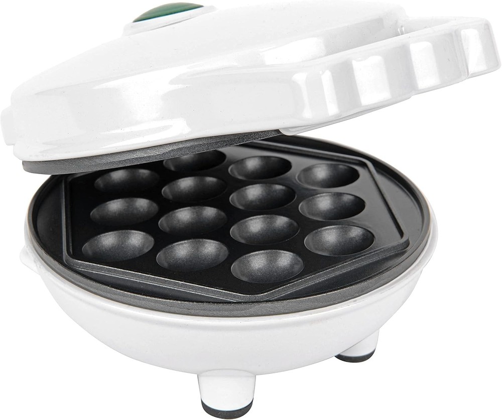 Bubble Mini Waffle Maker- Special Holiday Breakfast w Tiny Hong Black, White