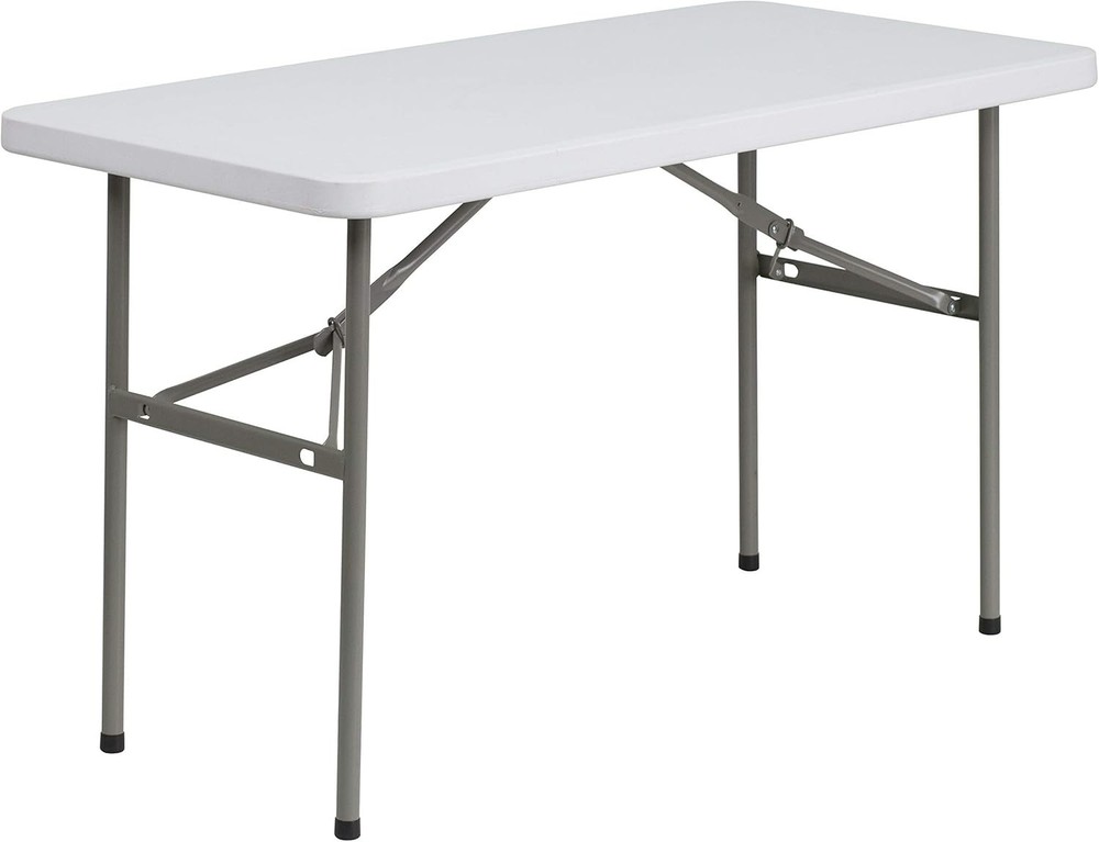 Elon 4' Rectangular Folding Event Table - Portable & Weather-Resistant Design