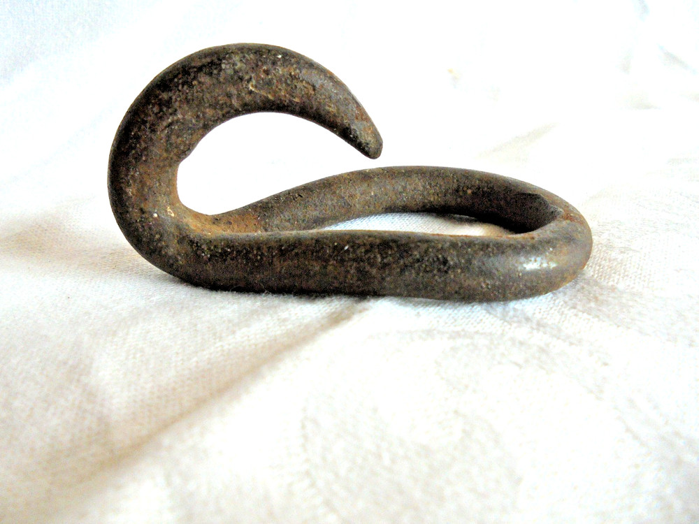 Antique Primitive Blacksmith Made Iron Hook - Great for Hanging