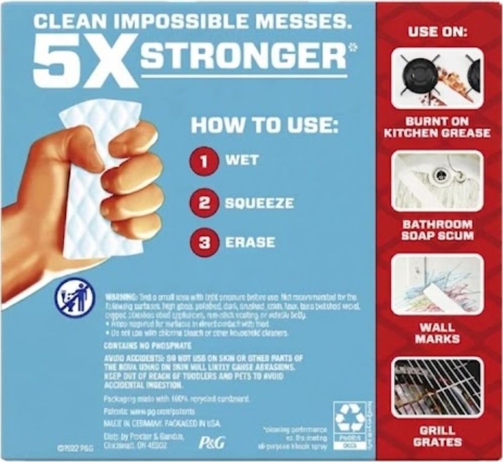 Mr. Clean Magic Eraser Extra Durable Melamine Sponge White 6 Pack