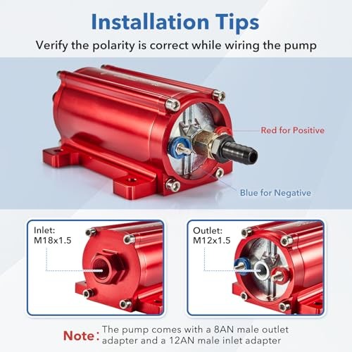 High Performance Fuel Pump 300LPH Flow Rate External Inline Universal 12V