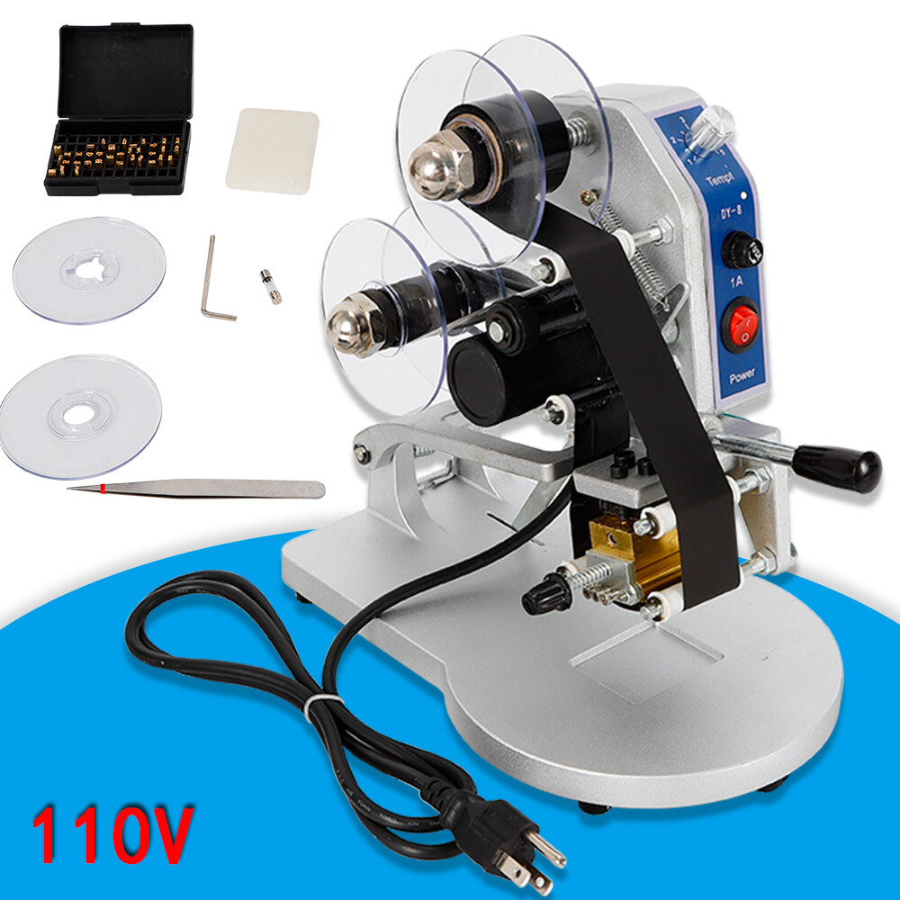 DY-8 Manual Hot Stamp Printer Ribbon Coding Hot Foil Stamping Date Code Machine
