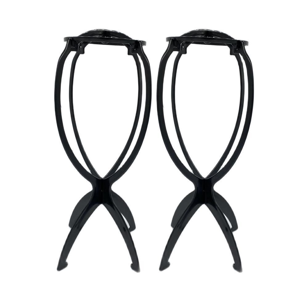 2 Pack 36cm Portable Collapsible Wig Stand Display Holder Foldable Wig Hanger