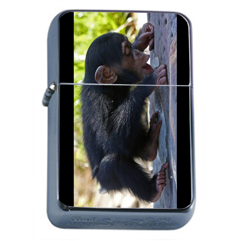 Chimpanzee D1 Flip Top Oil Lighter Wind Resistant