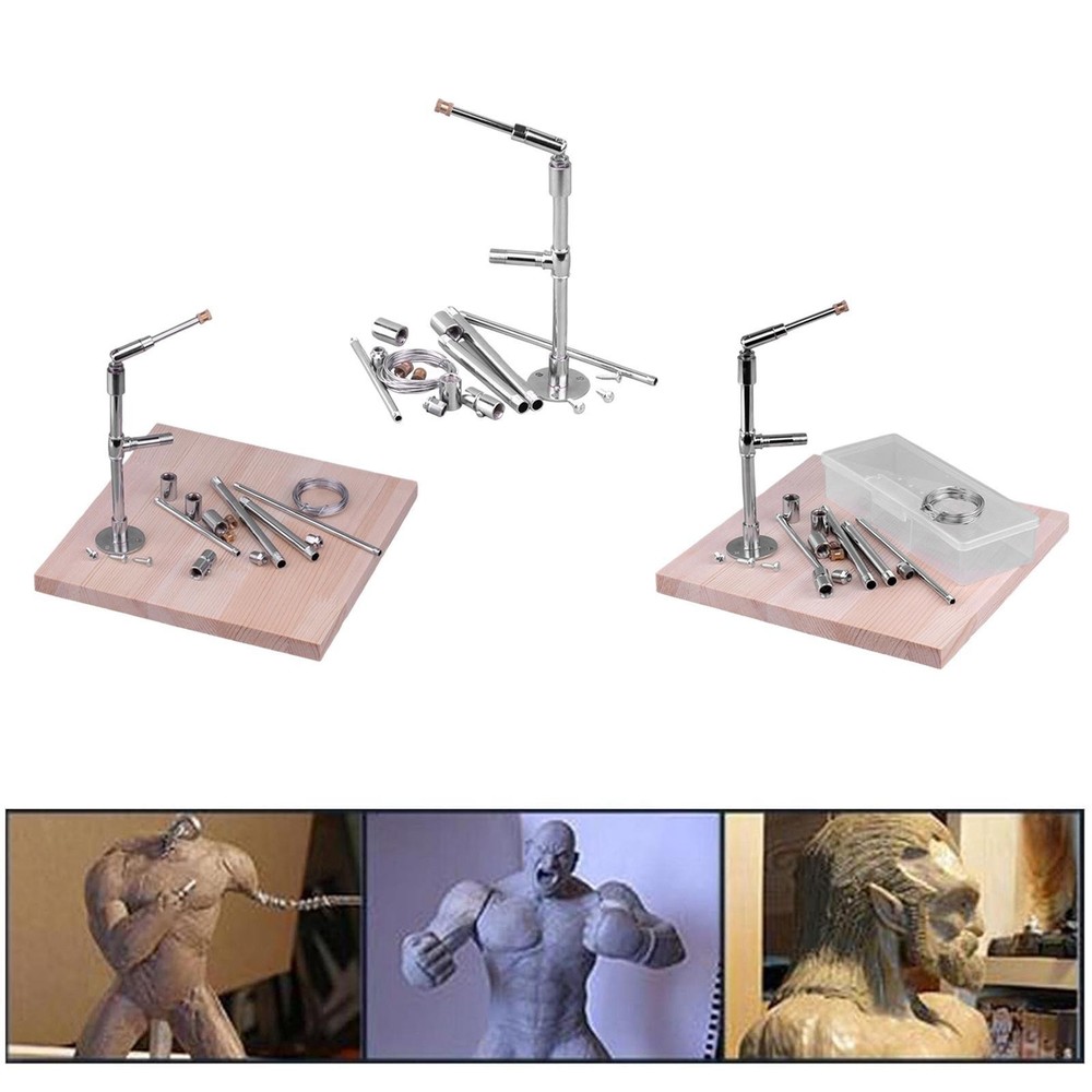 Action Figure Display Holder Stand Carved Clay Workbench Base Adjustable DIY