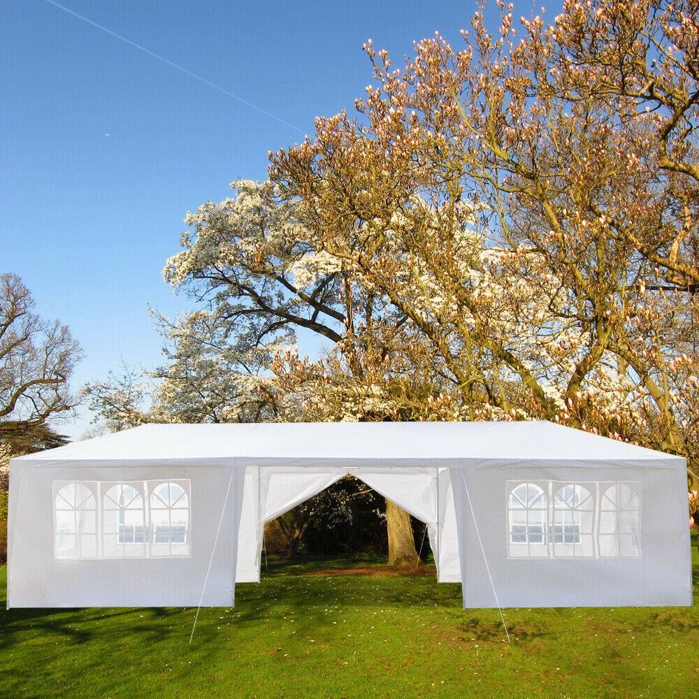 10'x30' Upgrade Spiral Tube Canopy Party Wedding Tent Gazebo Pavilion 8 Walls