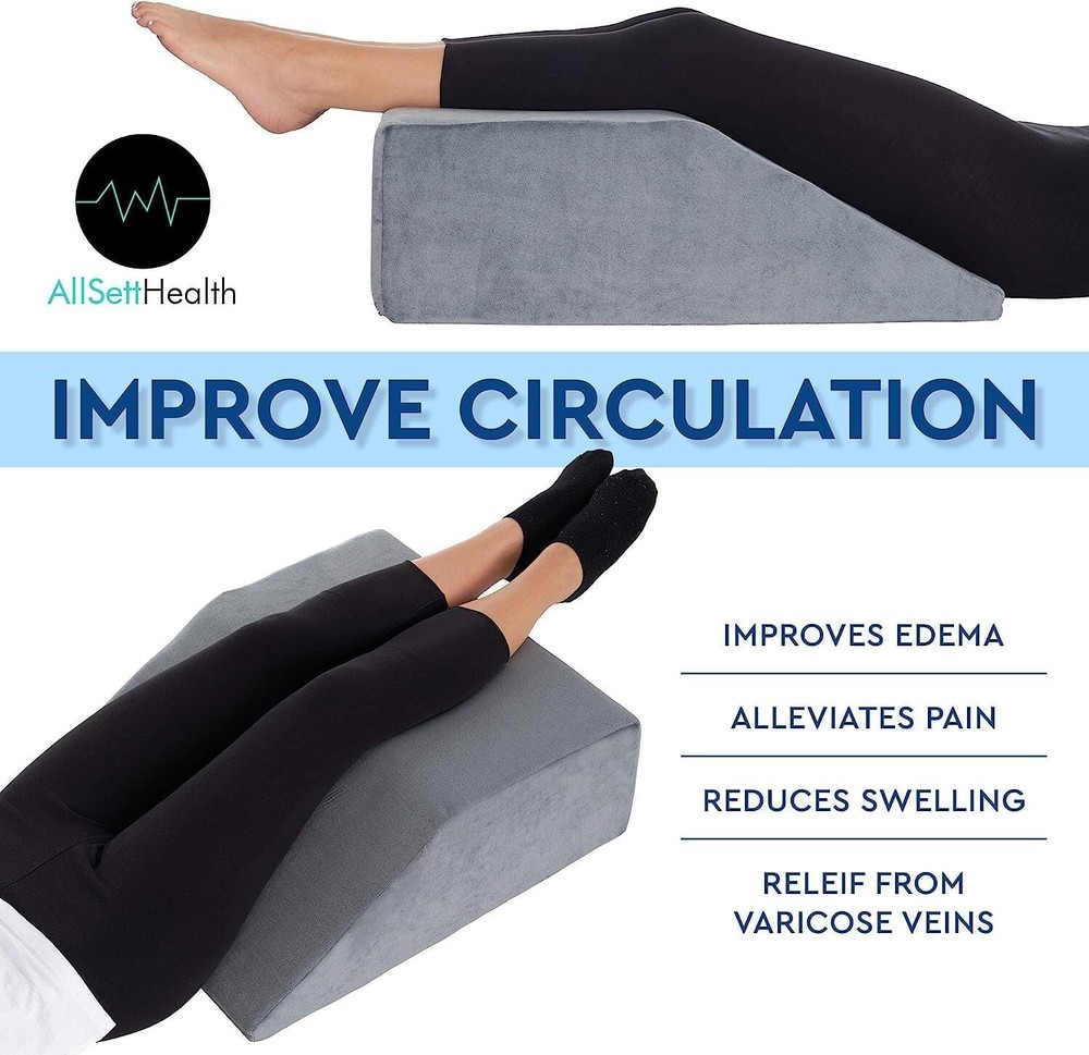 Soft Elevating Memory Foam Pillow - Leg & Foot Support for Enhanced Circulation