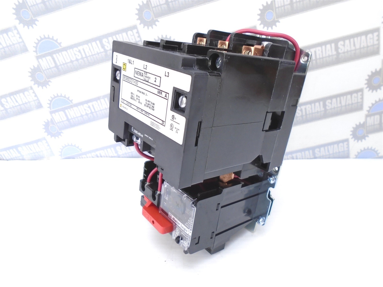 SQUARE D - 8536SDO1V08H30 - MOTOR STARTER - 45A, SZ-2, 25hp@460, 208V Coil