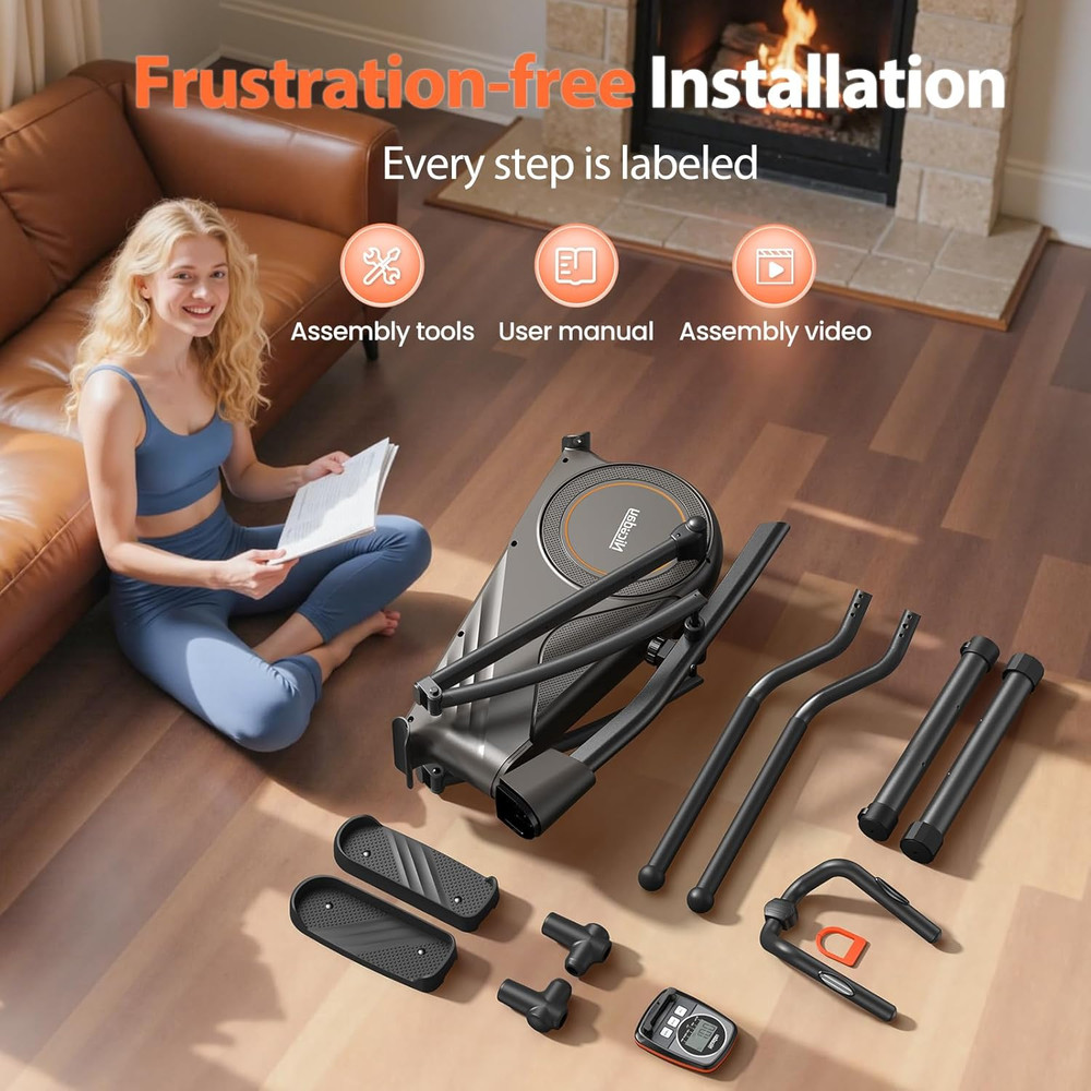 Elliptical Machine, Elliptical Exercise Machine for Home with Hyper-Quiet Magnet