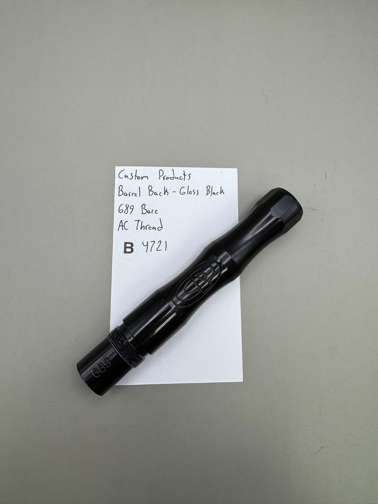 Custom Products Paintball Barrel Back-Gloss Black 689 Bore AC Thread