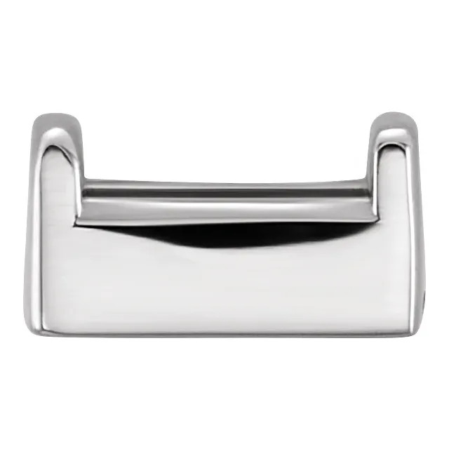 14k White Gold Unset Straight Baguette Solid Base Setting