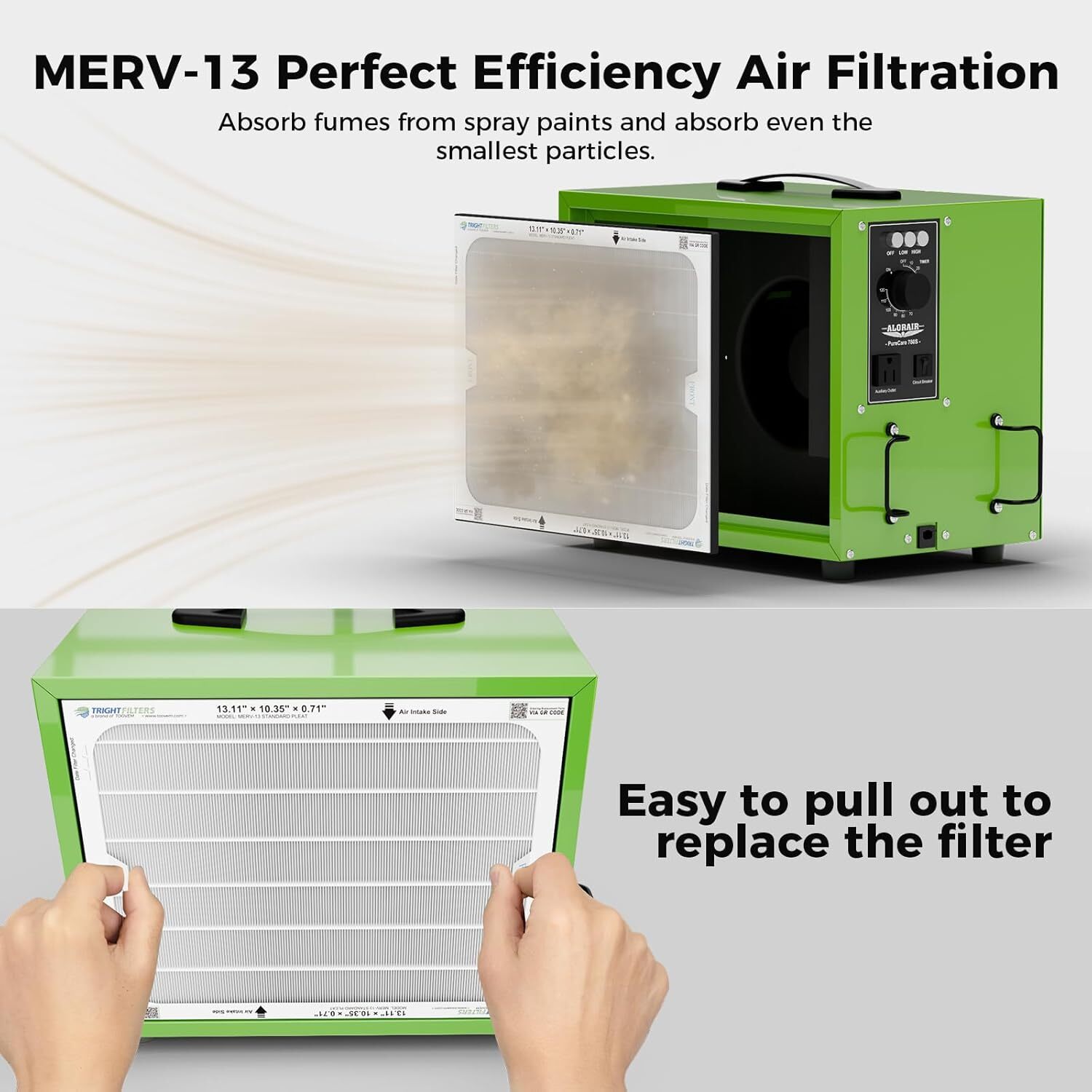 ALORAIR Purecare 780S Air Filtration Systems Dust Collectors Portable Movable