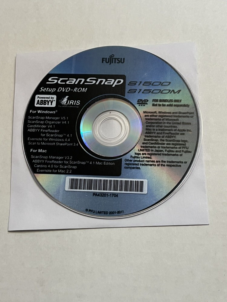 Fujitsu S1500 Scanner Driver Software