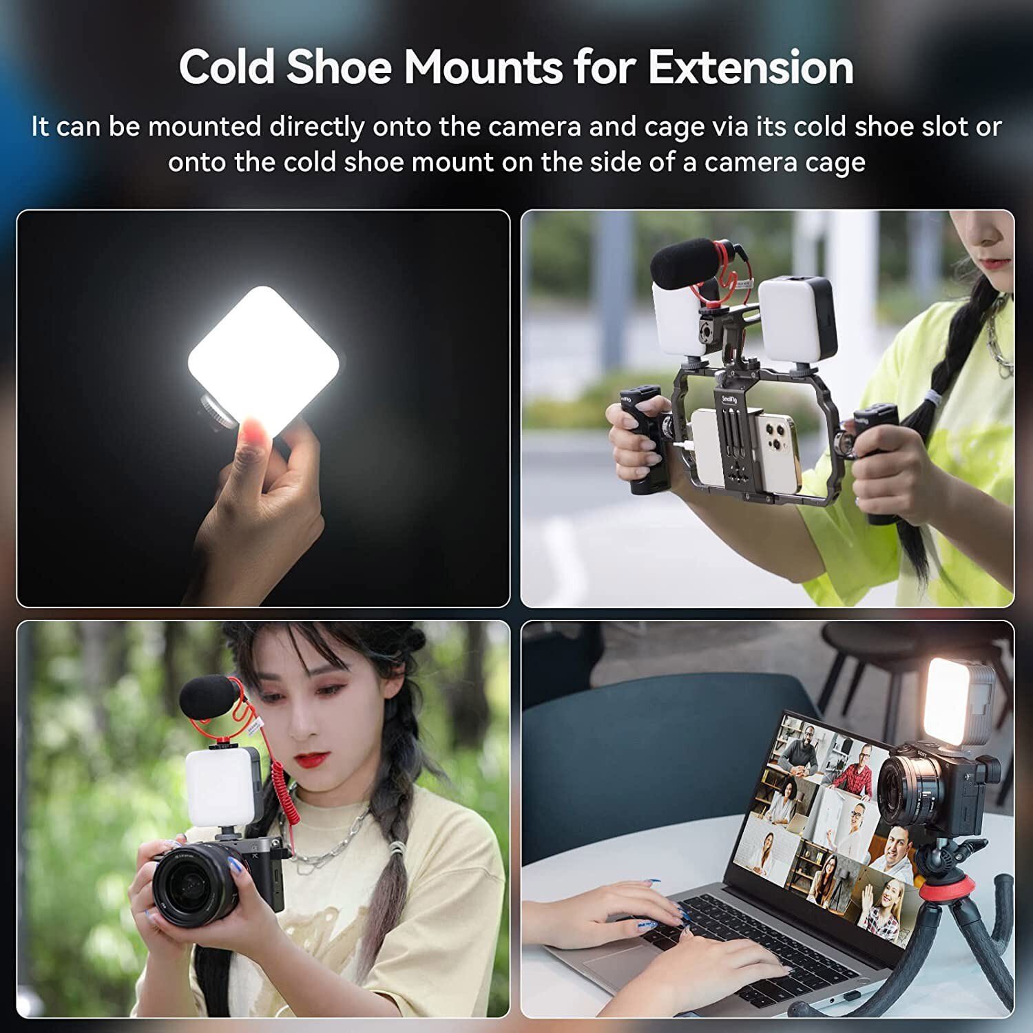 SmallRig P96 Mini Video Light, LED Camera Light With 2200mAh Battery -Outlet