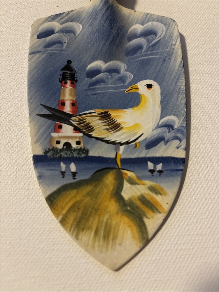 Hand Painted Decorative Hand Trowel Featuring Lighthouse Scene