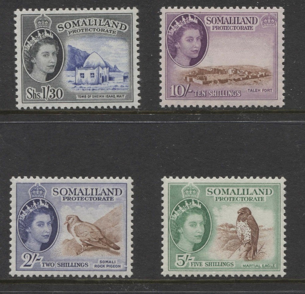 SOMALILAND - 1953 QE TOP VALUES MNH  SG.145-148 (REF.E14)