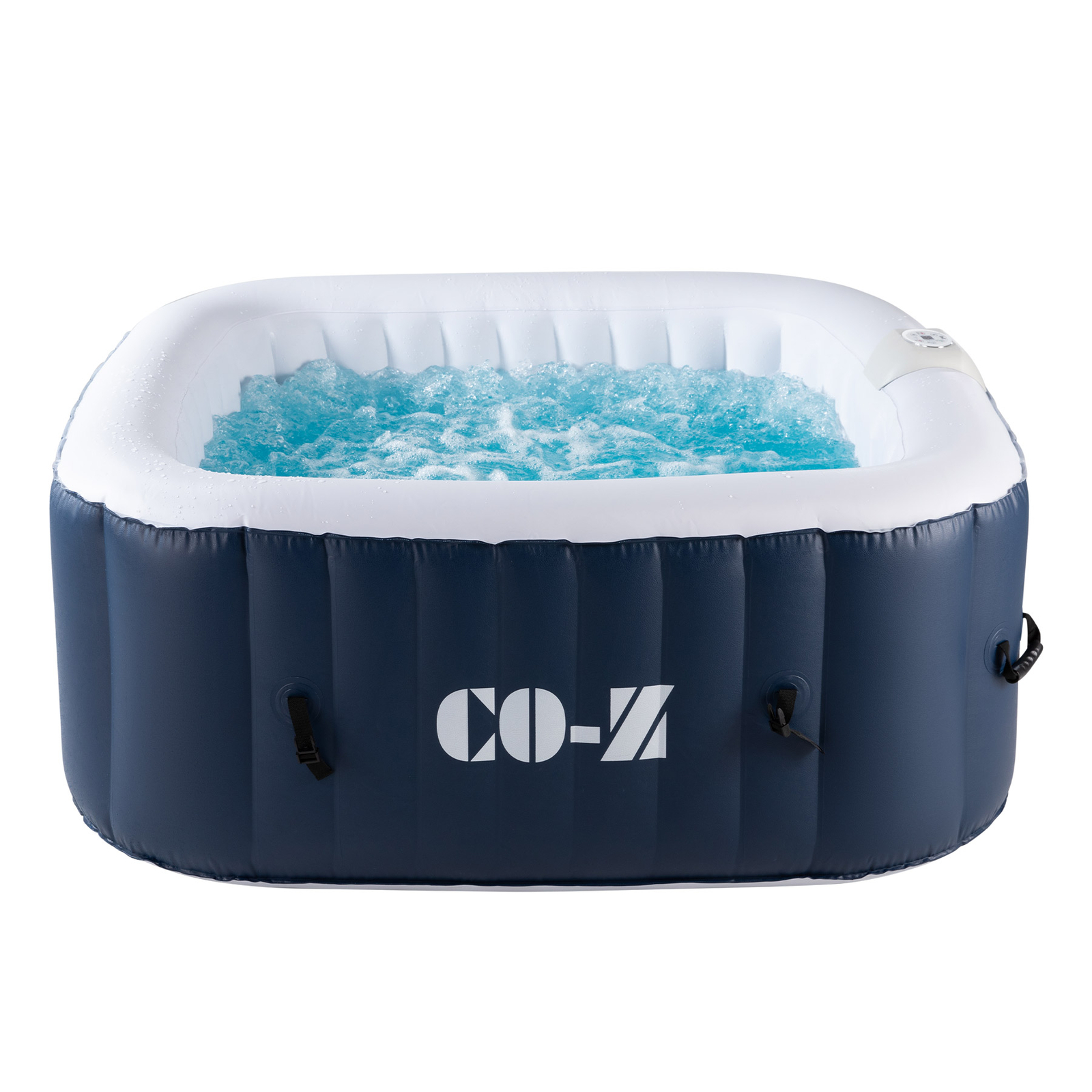 CO-Z 4 Person Portable Inflatable Outdoor 120 Air Jet Spa Hot Tub w Pump & Cover