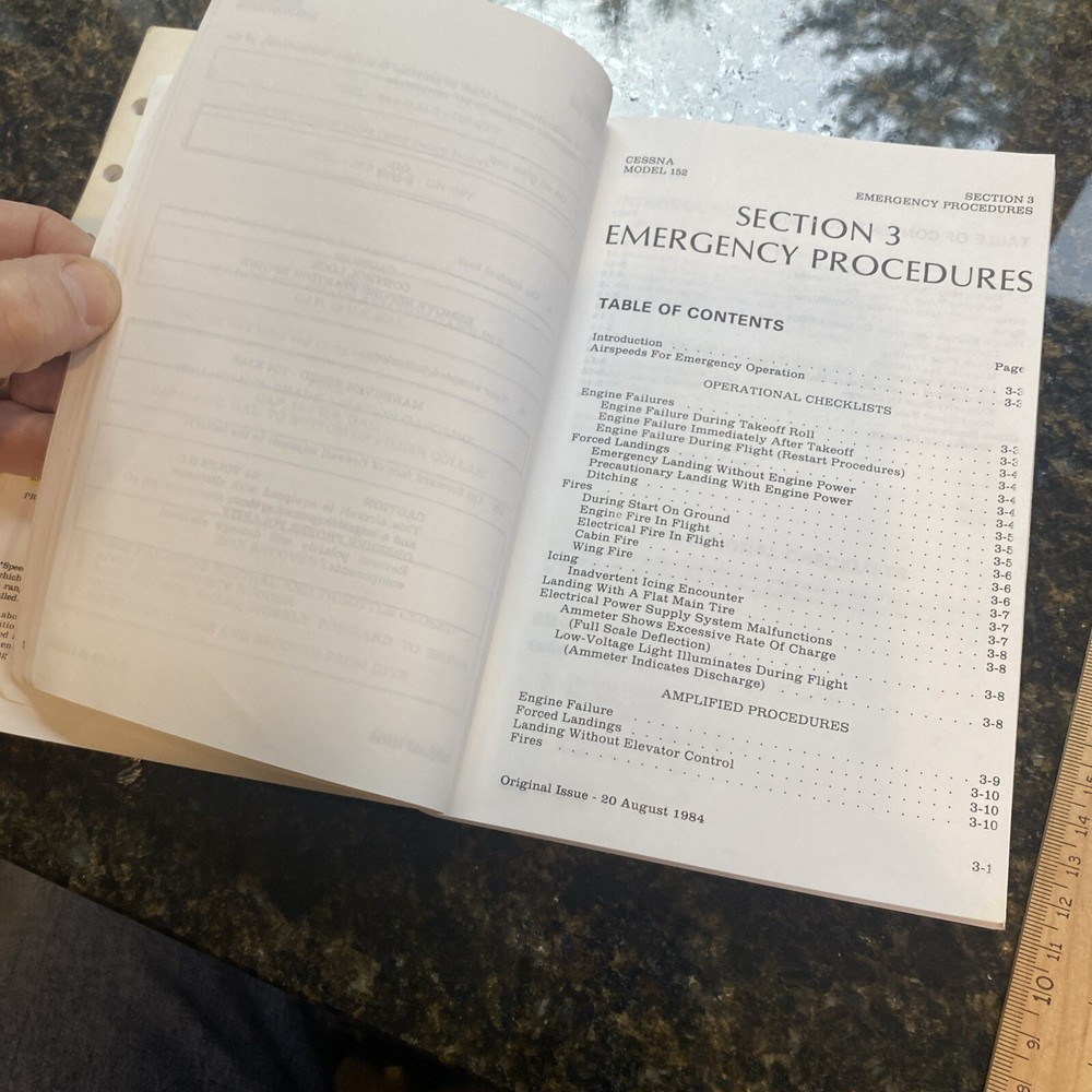 1985 Cessna Model 152 Information Manual D1270-13 & Warning Supplements